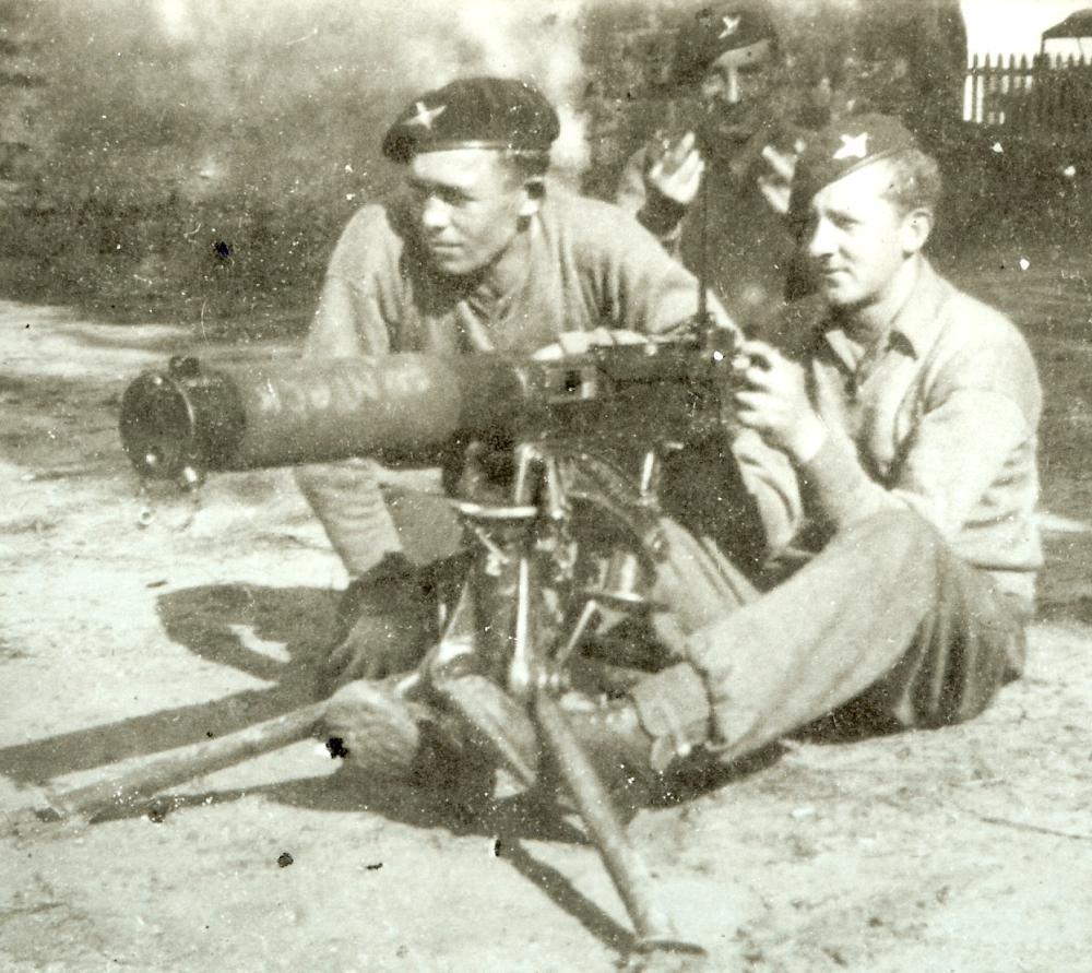 Reginald Burton with mates probably Palestine 1945 ParaData